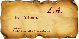 Lini Albert névjegykártya